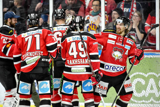 Malmö Redhawks Andreas Thuresson, Rhett Rakhshani och