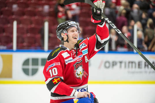 Malmö Redhawks Robin Alvarez jublar