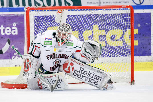 Frölundas målvakt Johan Gustafsson