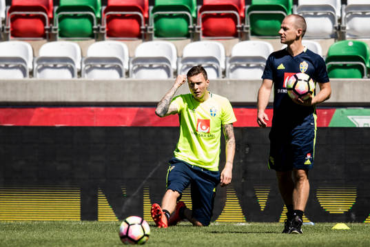 Sveriges Victor Nilsson Lindelöf tränar på egen hand