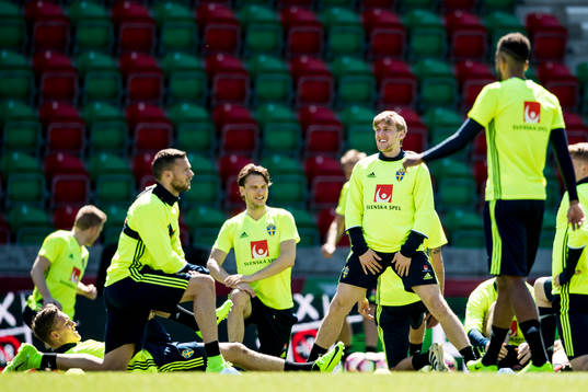 Sveriges Marcus Berg, Albin Ekdal och Emil Forsberg