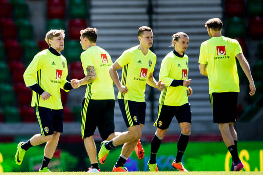 Sveriges Emil Forsberg, Viktor Claesson och Niklas Hult