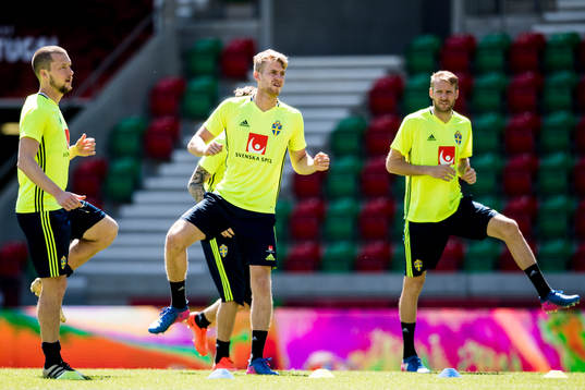 Sveriges Jakob Johansson, Filip Helander och Ola Toivonen