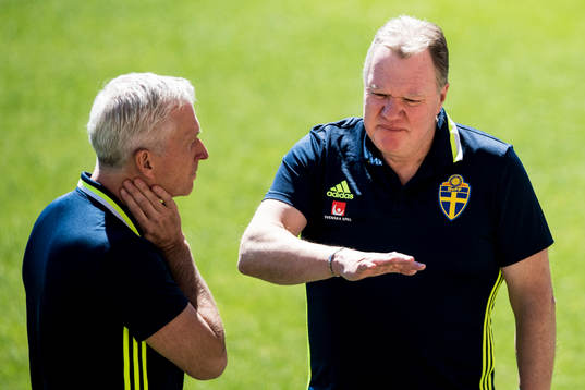 Svenska Fotbollförbundet ordförande Karl-Erik Nilsson och