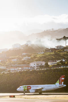 Portugisiska landslaget i fotboll landar på Madeira