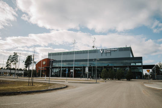 Gavlerinken Arena före kvartsfinal 6 i SM-slutspelet i