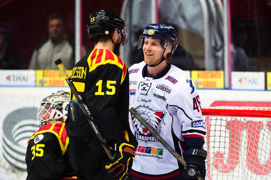 Linköpings Mathis Olimb och Brynäs Simon Bertilsson