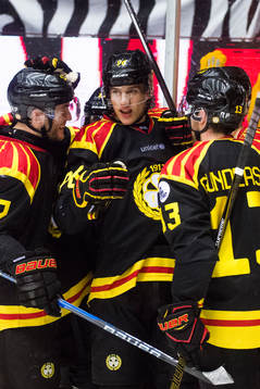 Brynäs Oskar Lindblom jublar