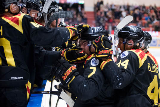 Brynäs spelare jublar