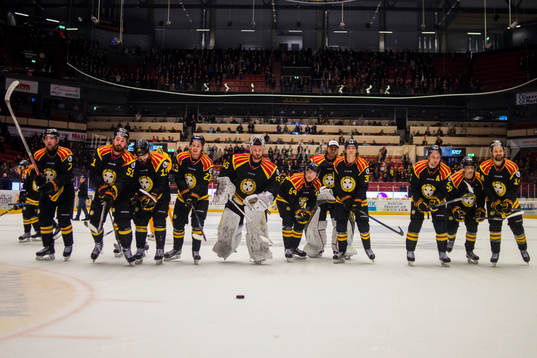 Brynäs spelare jublar
