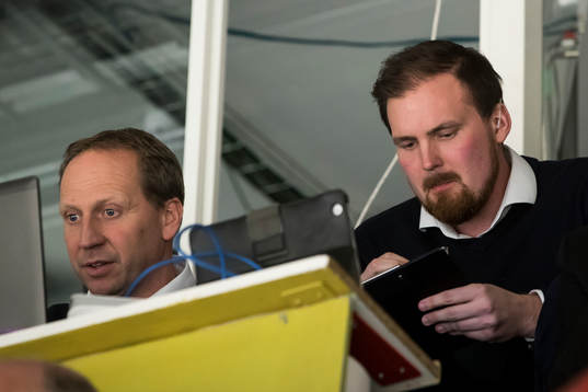 Leksands assisterande tränare Gereon Dahlgren på läktaren
