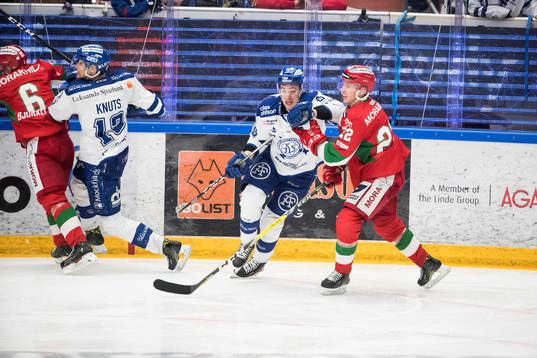 Leksands Tobias Forsberg och Moras Matias Lassen och