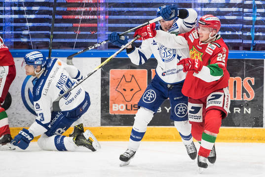 Leksands Jon Knuts och Leksands Tobias Forsberg och Moras