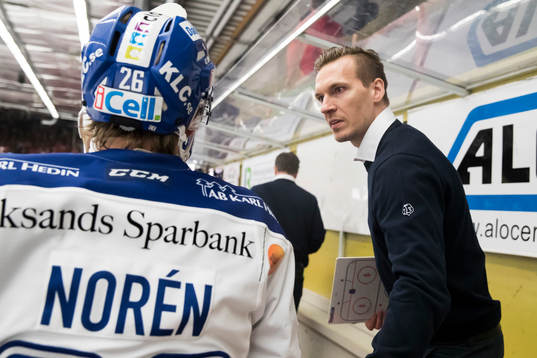 Leksands assisterande tränare Gabriel Karlsson  i