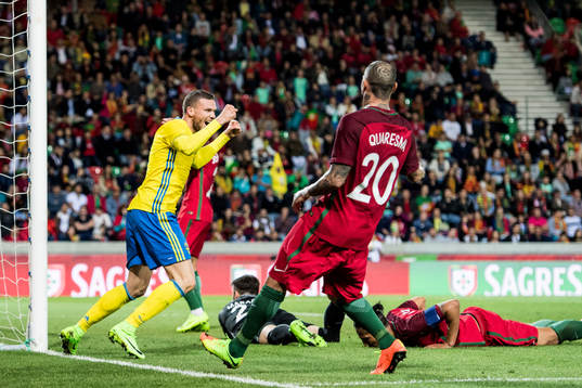 Sveriges Marcus Berg jublar