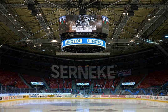Scandinavium interiört innan kvartsfinal 7 i SM-slutspelet