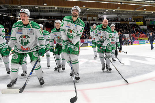 Rögle spelarna jublar