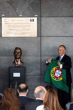 Portugals president Marcelo Rebelo de Sousa när Cristiano