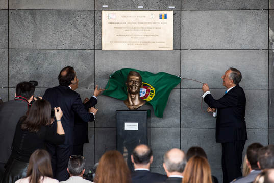 Portugals president Marcelo Rebelo de Sousa när Cristiano