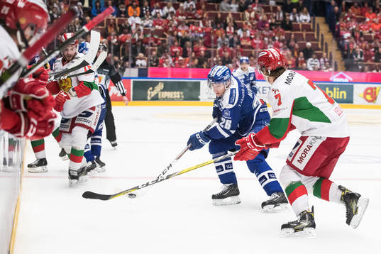 Leksands Patrik Norén och Moras Erlend Lesund  i