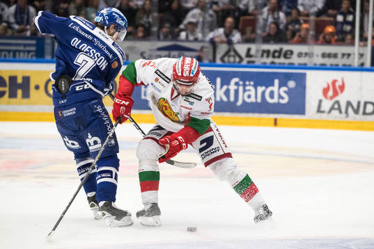 Leksands Johan Olofsson och Moras Christoffer Björklund i