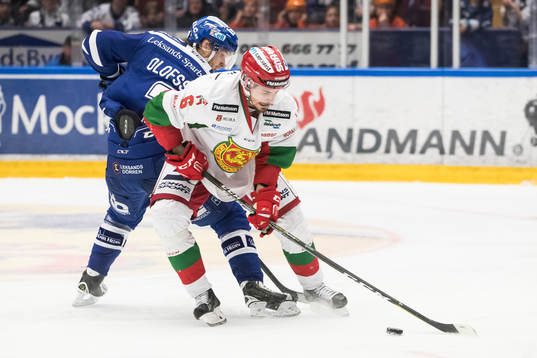 Leksands Johan Olofsson och Moras Christoffer Björklund i