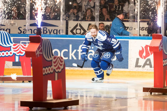 Leksands Mattias Ritola  i ishockeymatchen i direktkvalet