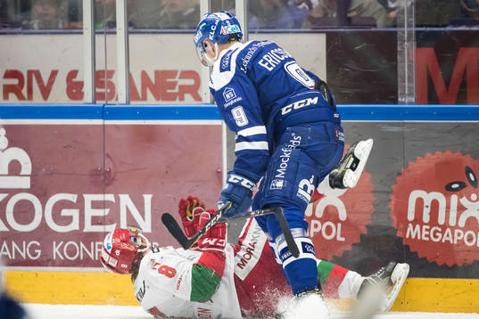 Leksands Lukas Ericsson och Moras Robin Johansson  i