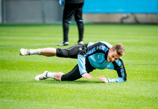 Markus Rosenberg på gräsmattan