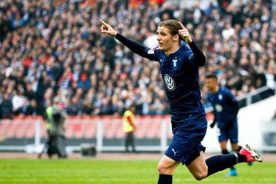 Malmö FFs Pawel Cibicki jublar