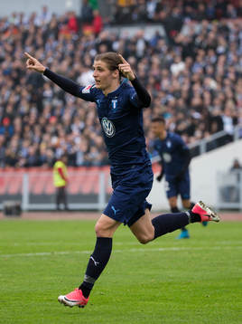 Malmö FFs Pawel Cibicki jublar