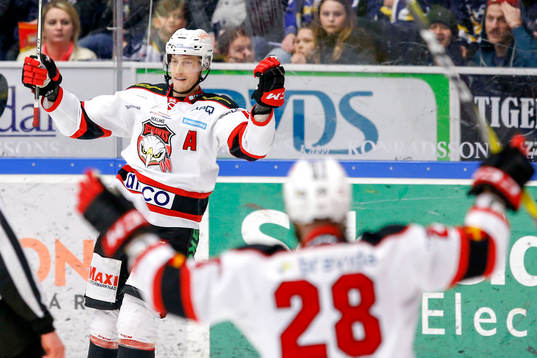 Malmö Redhawks Robin Alvarez jublar