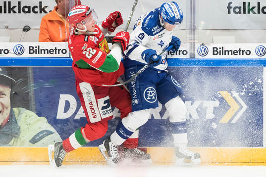 Moras Matias Lassen och Leksands Lukas Ericsson  i