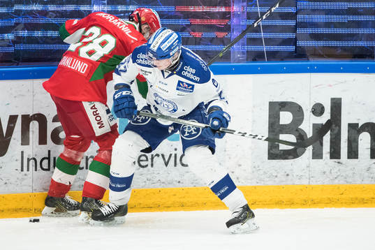 Moras Oskar Svanlund och Leksands Martin Grönberg  i