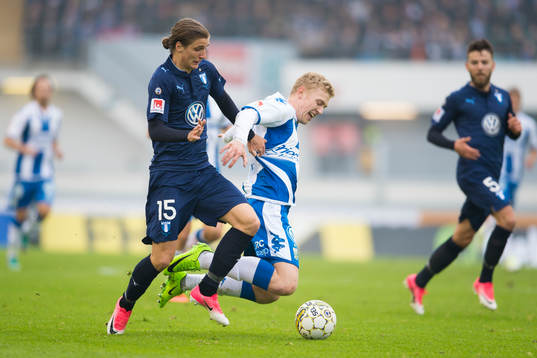 Malmö FFs Pawel Cibicki och IFK Göteborgs Henrik Björdal