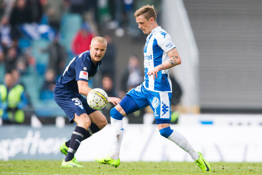 Malmö FFs Franz Brorsson och IFK Göteborgs Sören Rieks