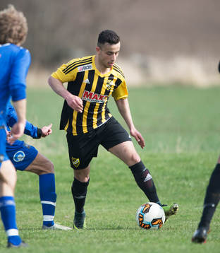 i träningsmatchen mellan Nosaby IF och IFK Hässleholm i