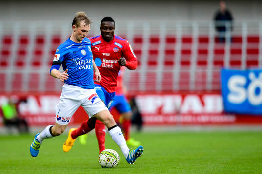 Trelleborgs Albin Nilsson och Helsingborgs Oke Akpoveta