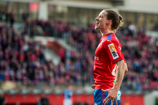 Helsingborgs Jesper Lange jublar