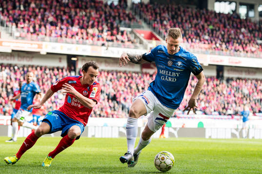 Trelleborgs Mattias Håkansson och Helsingborgs Anton Wede