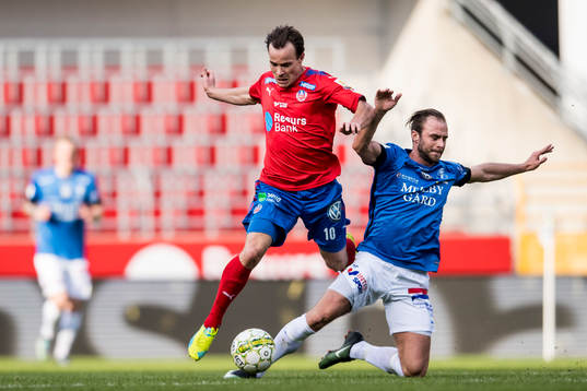 Helsingborgs Anton Wede och Trelleborgs Robin Jacobsson
