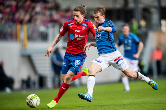 Helsingborgs Jesper Lange och Trelleborgs Albin Nilsson