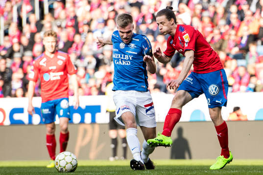Helsingborgs Jesper Lange och Trelleborgs Robin Andersson