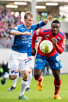 Helsingborgs Oke Akpoveta och Trelleborgs Albin Nilsson