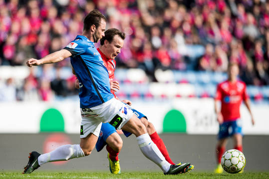 Helsingborgs Anton Wede och Trelleborgs Robin Jacobsson