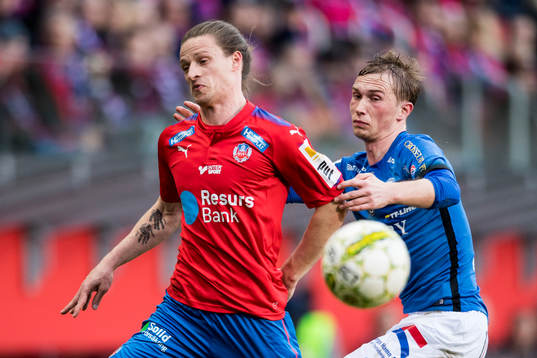 Helsingborgs Jesper Lange och Trelleborgs Albin Nilsson