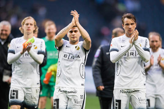 Häckens Gustav Berggren, Paulinho och Jasmin Sudic tackar