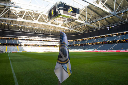 En hörnflagga på Friends Arena