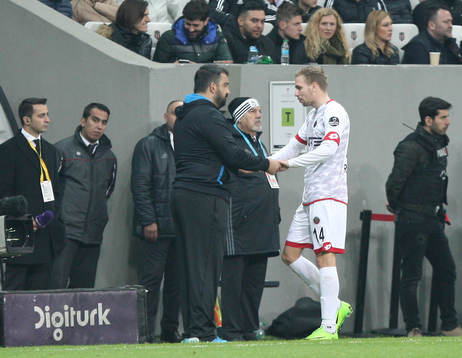 Genclerbirligi Player Jonathan Ring  and Coach Umit Ozat