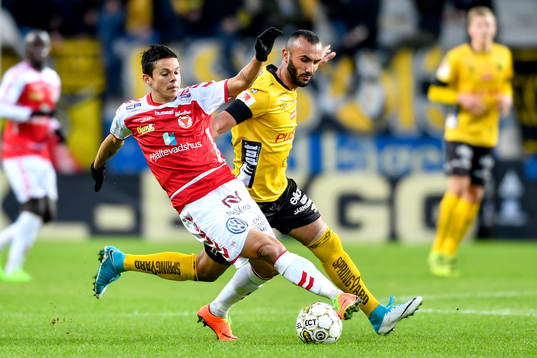 Kalmars Romário Pereira Sipião och Elfsborgs Issam Jebali